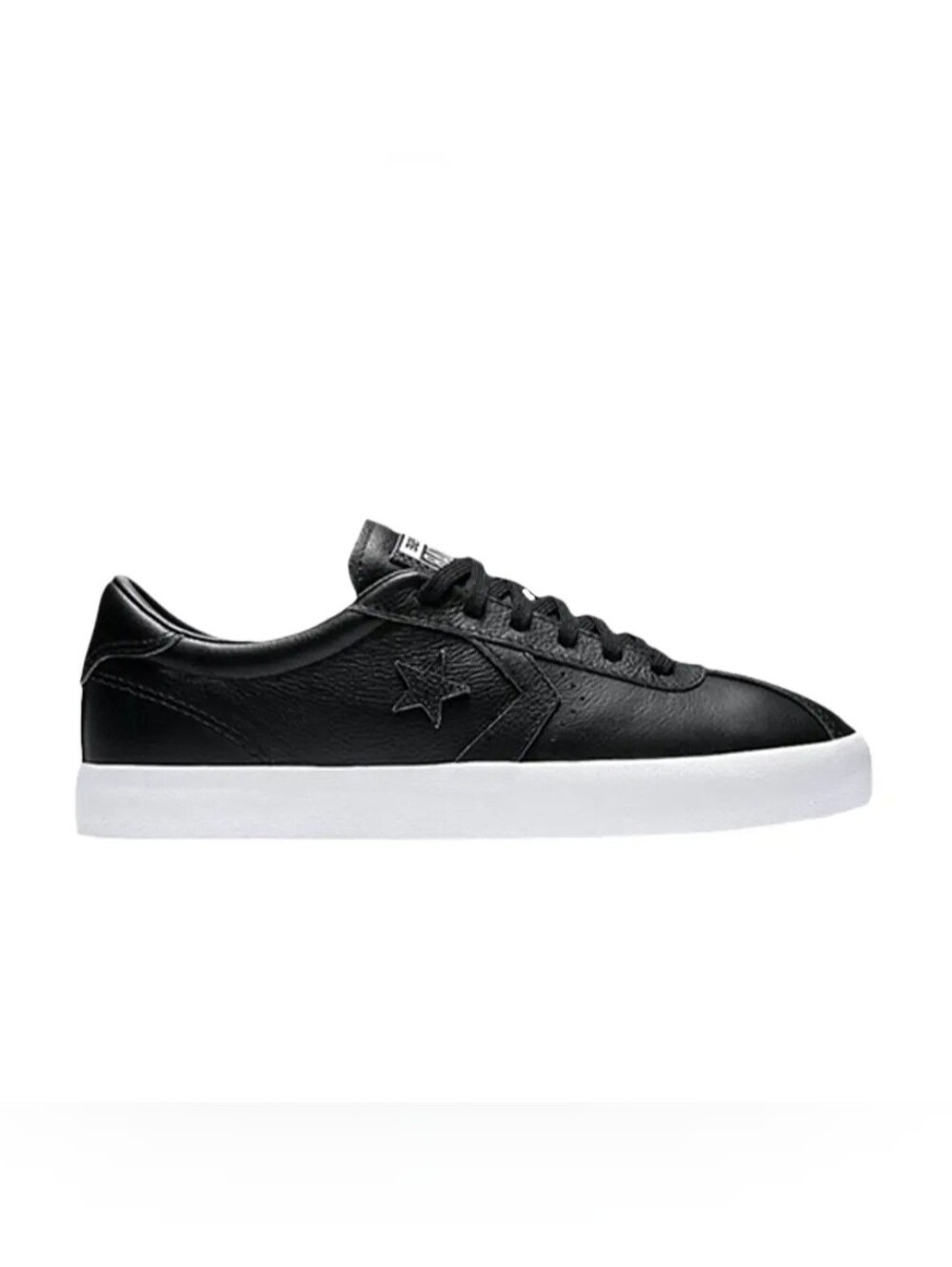 Black leather low-top Converse Breakpoint Ox sneakers with Black star Chevron
